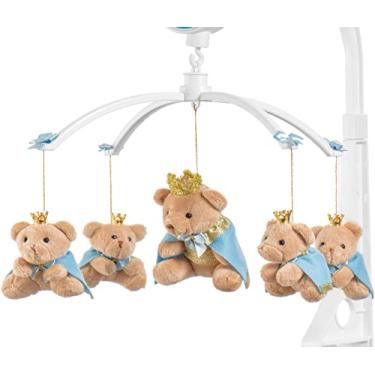 Imagem de Sleep Baby Móbile Musical e Giratório para Bebê, Azul, Conto de Fadas, Montagem no Berço