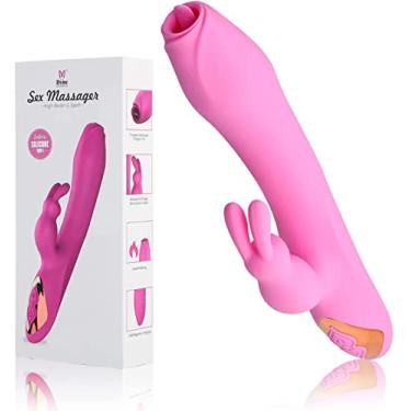 Imagem de VIBRADOR RECARREGÁVEL JACK RABBIT 7 VIBRAÇÕES - AQUECIMENTO - SIMULA LINGUA NA PONTA - DUPLO ESTIMULADOR CLITORIS - SILICONE CIRURGICO - TOQUE SUAVE