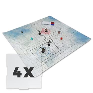 Imagem de Tela Riscável para Grid de Batalha 4 Pçs - RPG (FG)