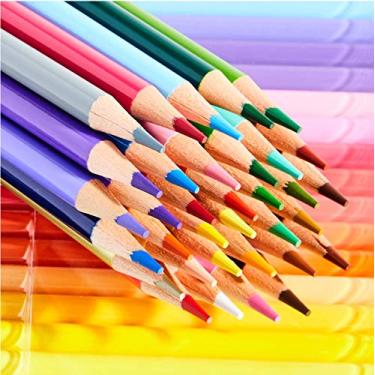Imagem de Lápis de cor de núcleo macio, resistente à quebra. Conjunto de 36 cores arco-íris pré-apontado com capa transparente ótimo para colorir livros, desenhar, esboçar, salas de aula escolares, artistas, adultos ou crianças