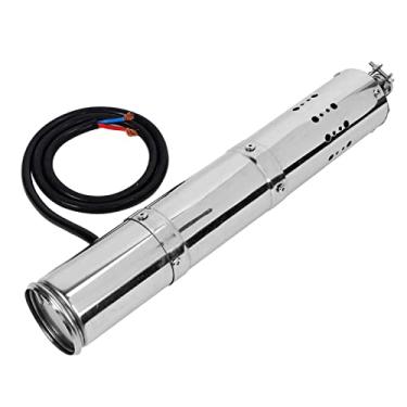 Imagem de Bomba submersível - Bomba de água solar automática de 12 V com motor sem escova DC, controlador solar MPPT, cabo de 1 m, entrada de água de 7,6 cm, saída de água de 1 polegada (S123T-30)