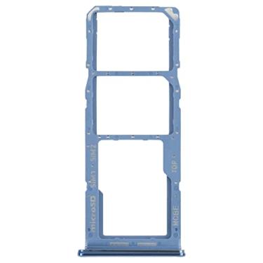 Imagem de HUANGYUNCHAO Acessórios telefônicos Bandeja de cartão SIM + Bandeja de cartão SIM + Bandeja de cartão micro SD para Samsung Galaxy M32 SM-M325 Substituição do telefone celular