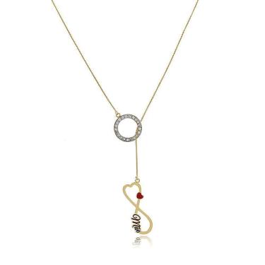 Imagem de Colar Personalizado Mãe E Infinito Folheado Em Ouro 18K