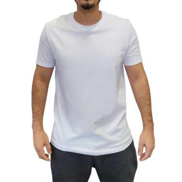 Imagem de Camiseta Hering Masculina Branca Básica Lisa World 100% Algodão