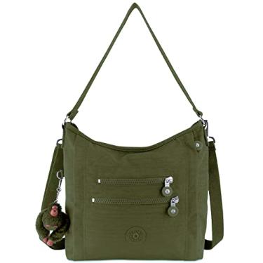Imagem de Kipling Bolsa transversal Belammie Hobo verde tonal, Tonal verde jaded, Medium