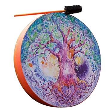 Imagem de 2 Pcs Tambor Xamã - Love Tree Shaman Tambor, percussão para adultos | Tambores instrumentos musicais xamã mão para decoração Fovolat