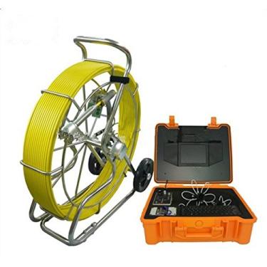 Imagem de Câmera com sensor de injeção de tubulação de 120 m, transmissor de 512 Hz, monitor de 8 polegadas, câmera subaquática de 40 mm, tamanho do sensor: 1/4"; resolução horizontal: 700 TVL; sistema de sinal: PAL