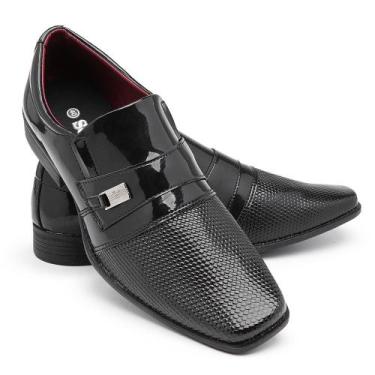 Imagem de Sapato Social Executivo Masculino Croco Estilo Italiano Casual Bico Qu