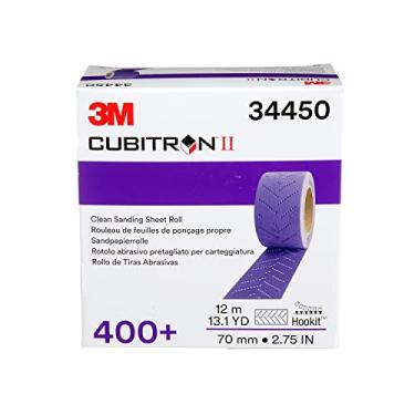 Imagem de 3M Rolo de folha abrasivo Cubitron II Hookit, 34450, multi-furo, 70 mm x 12 m, grau 400+, lixa de rolo de lixa automotiva para remoção de revestimento, reparo de corpo, lixamento automático