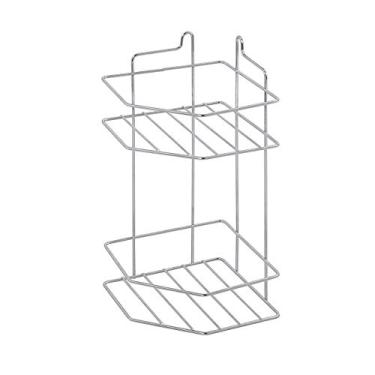 Imagem de Porta Shampoo de Canto Duplo Suporte Cromado Organização Banheiro