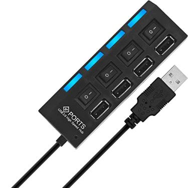 Imagem de Adaptador HUB 4 Portas USB 2.0 Com Interruptor Teclado Mouse