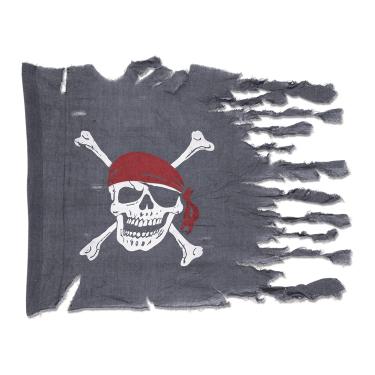 Imagem de Acessório de festa bandeira de pirata desgastado (1 contagem) (1/Pkg)