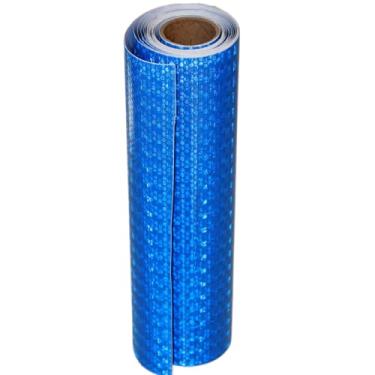 Imagem de Tuyrchu Fita refletiva azul para carros 25,4 cm x 3 m, fita adesiva de segurança à prova d'água de alta visibilidade, adesivos refletivos para ambientes externos, acessórios externos de segurança visível com tira refletiva.