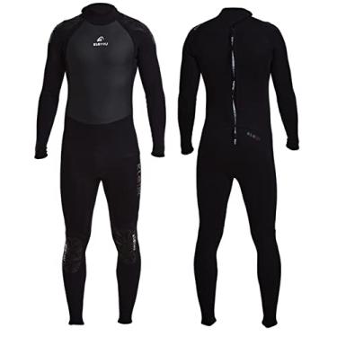 Imagem de Roupa de mergulho de neoprene de 3 mm, traje de mergulho de corpo inteiro, traje molhado de manga comprida maiô térmico de uma peça para mulheres jovens homens, snorkeling surf mergulho mergulho natação caiaque vela canoagem, homens, M