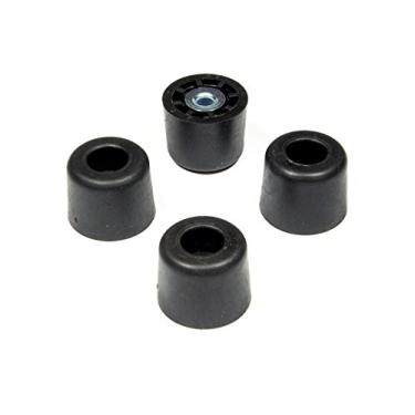 Imagem de 4 pés de borracha extra grandes # 1 – 0,875 A X 0,1,125" D – Feito nos EUA – Sem marcação – Perfeito para móveis, sofás, mesas, cadeiras, mesas, bancos, peitos e outros itens grandes