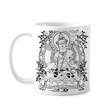 Imagem de Cultura Guanyin Caneca de cerâmica com personagem chinês Caneca de porcelana de café