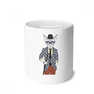 Imagem de DIYthinker Roupa de aquarela linda ilustração de cachorro caixa de dinheiro caixa de cerâmica porta-moedas presente de cofrinho