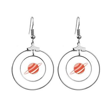 Imagem de Brincos de Saturno de monstro alienígena do universo pendente, joia de argola