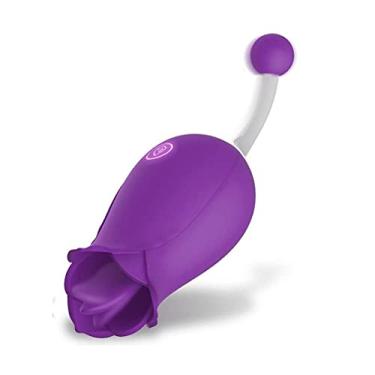 Imagem de Vibradores Flor Língua 10 Frequências Clitóris Estimulador Mamilo Massageador Feminino Brinquedos Sexuais Zatla Shop (Roxo)
