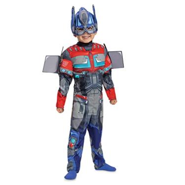 Imagem de Disguise Fantasia infantil Optimus Prime, fantasia e m scara acolchoada Oficial Transformers Rise of the Beasts, tamanho (2T)