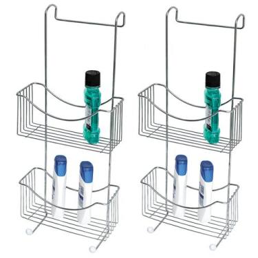 Imagem de Kit 2 Suportes Para Banheiro Porta Shampoo Cosméticos Encaixe Box - Ut