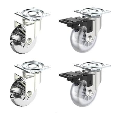 Imagem de Rodizio rodinha para moveis gel giratório 50mm - 4 unidades