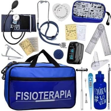 Imagem de Kit Bolsa Fisioterapia Acadêmico Goniômetro Martelo Buck Fita Antropométrica Completo Pa Med