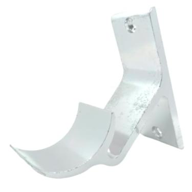 Imagem de Suporte Corrimao Tubo Redondo Alumínio Brilhante Escada Parede KIT 2PCS