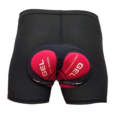 Imagem de Tachiuwa Premium Ciclismo Acolchoado Shorts Padding Underwear à Prova de Choque - M vermelho