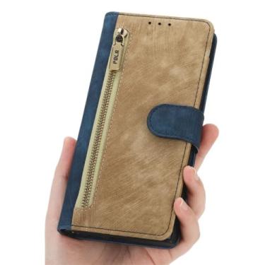 Imagem de Capa de telefone de couro para OnePlus Nord CE 2 N10 N100 N200 10 9 8T 7T 7 6T 6 5T 5 3 3T Carteira Slots de cartão magnético Capa à prova de choque, azul, para OnePlus 9