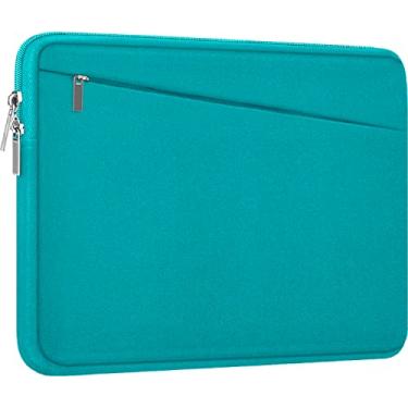 Imagem de Bolsa para laptop de 15,6 polegadas, bolsa de transporte de computador durável capa protetora com bolso frontal, capa fina para laptop de 15,6 polegadas HP, Dell, Lenovo, Asus, notebook, azul claro