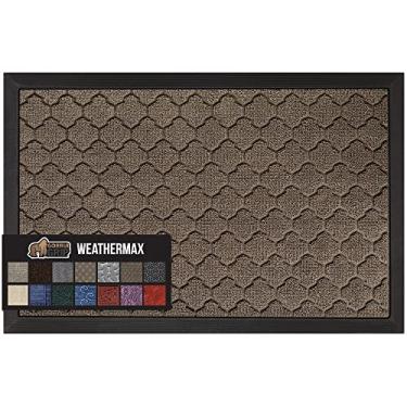 Imagem de Gorilla Grip - Tapete de Porta Decorativo, 70cm x 43cm, Beige: Quatrefoil, Resistente à Água, Fácil de Limpar
