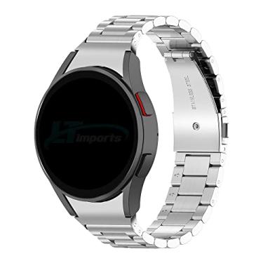 Imagem de Pulseira Metal 3 Elos LTIMPORTS, compativel com Galaxy Watch 6 - Galaxy Watch6 Classic - Galaxy Watch 5 - Galaxy Watch5 Pro - Galaxy Watch 4 - Galaxy Watch4 Classic (Prata)