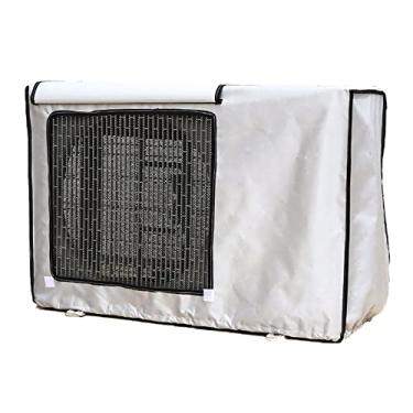 Imagem de Capa de ar condicionado de janela proteção solar doméstica tela de ar condicionado à prova d'água à prova de poeira pano protetor AC à prova de vento galpão de sombra móvel, prata, 80 * 55 * 32 cm