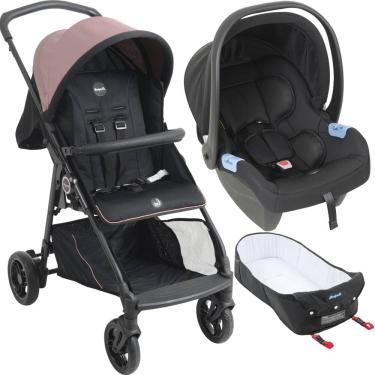 Imagem de Carrinho de Bebe Moises com Bebe Conforto Burigotto Lui Rose