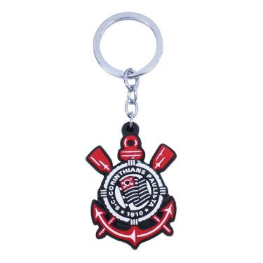 Imagem de Presente Corinthians Timão Chaveiro De Borracha Com Brasão