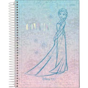 Imagem de Caderno Espiral Univ CD 10 Matérias 160 Fls Disney 100TH Elsa FSC Jandaia