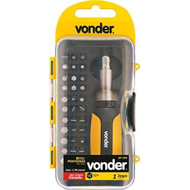 Imagem de Vonder, Jogo De Bits/Ponteiras Com 38 Peças, Encaixe Sextavado 1/4", Bp 209.