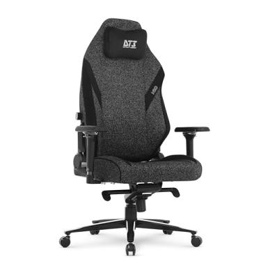Imagem de Cadeira Gamer DT3 N10, almofada magnética, apoio lombar integrado em 4D, estrutura reforçada em aço, braços 4D+, suporta até 150kg e altura máx 1,90m (Black) (N10 - Tam. Normal | Revestida em Tecido)
