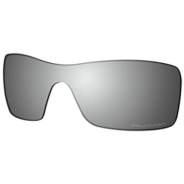 Imagem de SAUCER Lentes de substituição premium para óculos de sol Oakley Batwolf OO9101 de alta definição – Metal cromado polarizado