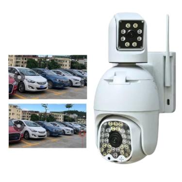 Imagem de Wifi Smart Camera, Câmera de Segurança Dupla 3MP Full HD 2048x1536 com Visão Noturna e Controle via App - WZ16