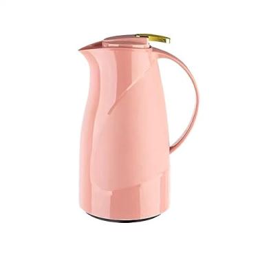 Imagem de GRFIT Garrafa térmica de café isolada 1600 ml panela térmica doméstica multifuncional garrafa térmica de café garrafa térmica para presente de casa de família térmica a vácuo (cor: Rosa)