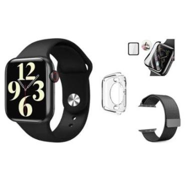 Imagem de Smartwatch Hw16 Lançamento Original Pulseira Extra Pelicula Case Troca Foto Faz e Recebe Ligaçao-Unissex