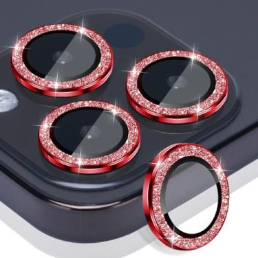 Imagem de Rayorcon Protetor de lente de câmera para iPhone 15 Pro e iPhone 15 Pro Max, protetor de lente de vidro temperado, anel de liga de alumínio, capa de câmera serve para iPhone 15 Pro/iPhone 15 Pro Max
