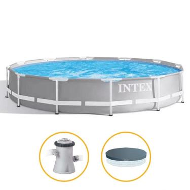 Imagem de Piscina Estrutural 6.503 Litros Armação Prism + Capa + Filtro - Intex