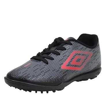 Imagem de Chuteira Umbro Fast, Masculino, Preto/Vermelho/Grafite, 38