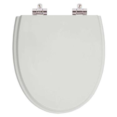 Imagem de Assento Sanitário Poliester Soft Close Eros Cinza Platina (Cinza Claro) para vaso Incepa