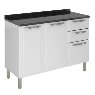 Imagem de Balcão Tarsila 1,20m 3 Portas 02 Gavetas com Tampo Itatiaia