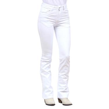 Imagem de Calça Jeans Feminina Brim Branca Boot Cut Cowboy Winner36299