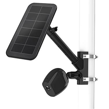 Imagem de Suporte de montagem 2 em 1 para painel solar Arlo/Arlo Pro 3/Arlo Ultra1&2/Arlo Essential/Arlo Pro 4/eufyCam acessórios de montagem externa para Arlo pro 4 e painel solar Arlo (preto)